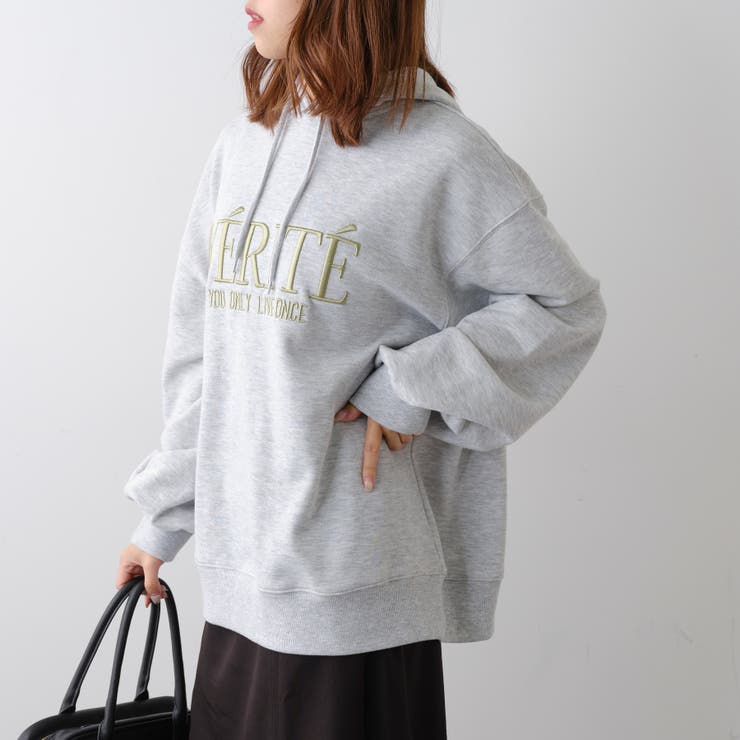 あつもり刺繍ロゴ裏毛パーカー | NICE CLAUP / OLIVE des OLIVE　OUTLET | 詳細画像20 
