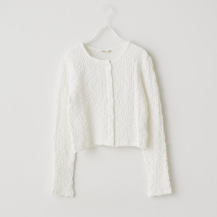 クシュクシュジャガードカーディガン[品番：NCLW0009383]｜NICE CLAUP