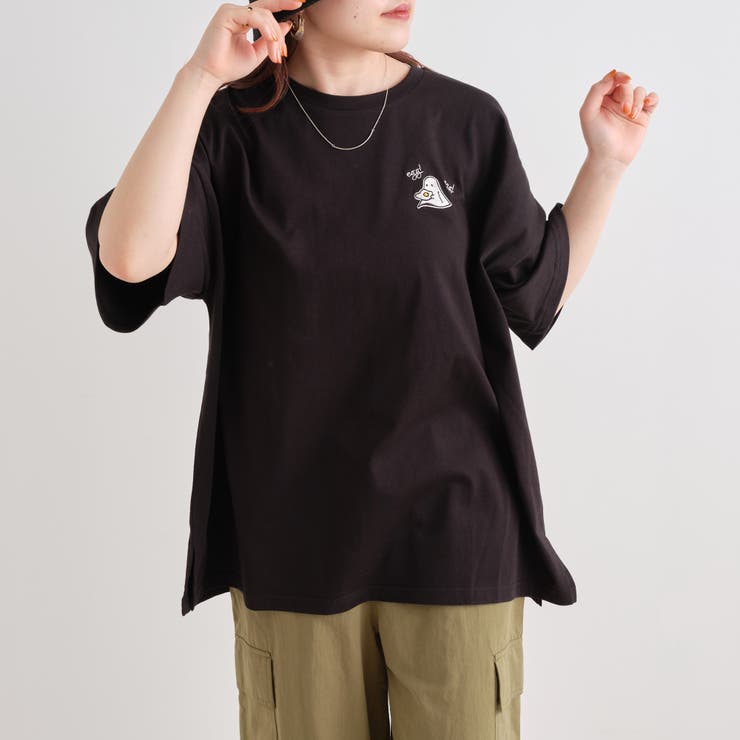 目玉焼きオバケTシャツ[品番：NCLW0009886]｜NICE CLAUP / OLIVE des OLIVE　OUTLET（ナイスクラップ　 オリーブデオリーブ　アウトレット）のレディースファッション通販｜SHOPLIST（ショップリスト）