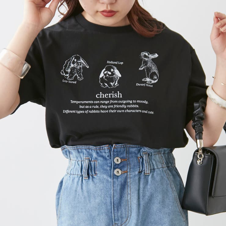 3匹のうさぎT[品番：NCLW0009898]｜NICE CLAUP / OLIVE des OLIVE