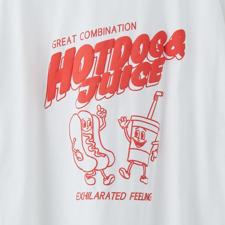 HOTDOG 発砲ptTシャツ[品番：NCLW0010298]｜NICE CLAUP OUTLET（ナイ