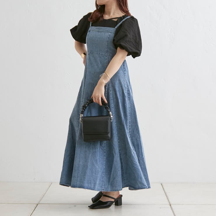 【新品タグ付】ラウンジドレス デニムキャミジャンスカ LOUNGEDRESS（ラウンジドレス）の「デニムキャミジャンスカ