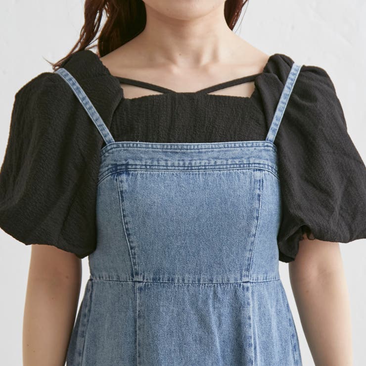 デニムキャミジャンスカ[品番：NCLW0009663]｜NICE CLAUP / OLIVE des
