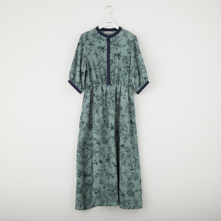 花柄袖開きワンピ[品番：NCLW0015794]｜NICE CLAUP / OLIVE des