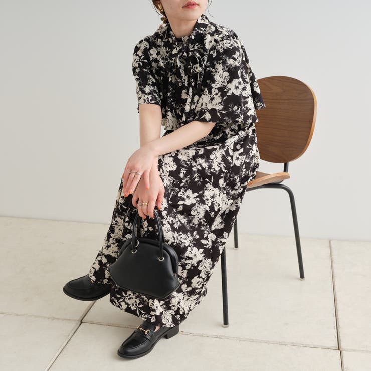 単色花柄ワンピース[品番：NCLW0009670]｜NICE CLAUP / OLIVE des