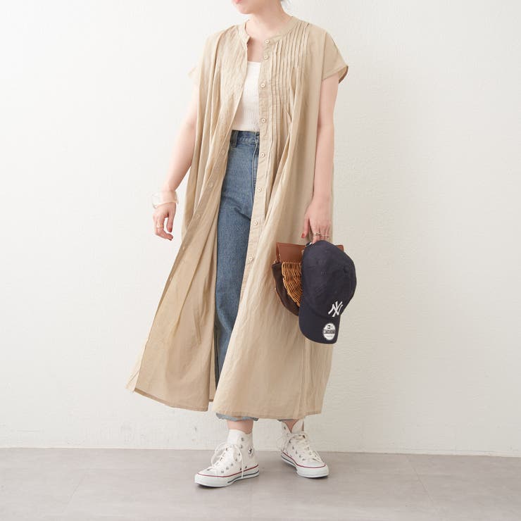 フレンチスリーブピンタックワンピース[品番：NCLW0010389]｜NICE