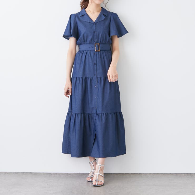 NICE CLAUP ティアードワンピース フリルティアードワンピース（ワンピース）｜one after another NICE