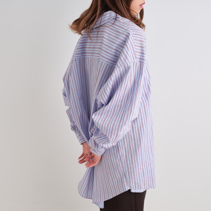 NUNIFE】ストライプシャツ[品番：NCLW0009941]｜NICE CLAUP / OLIVE