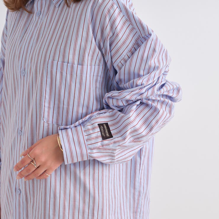 NUNIFE】ストライプシャツ[品番：NCLW0009941]｜NICE CLAUP / OLIVE