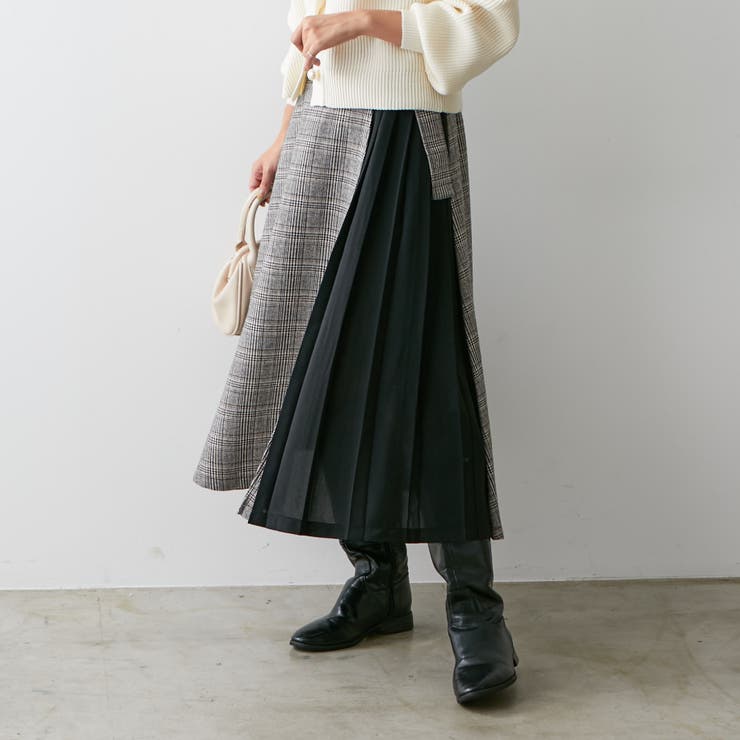 サイドプリーツスカート[品番：NCLW0011122]｜NICE CLAUP / OLIVE des