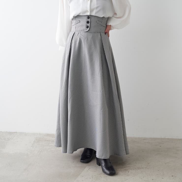 チェック | ハイウエストフレアスカート | NICE CLAUP / OLIVE des OLIVE　OUTLET