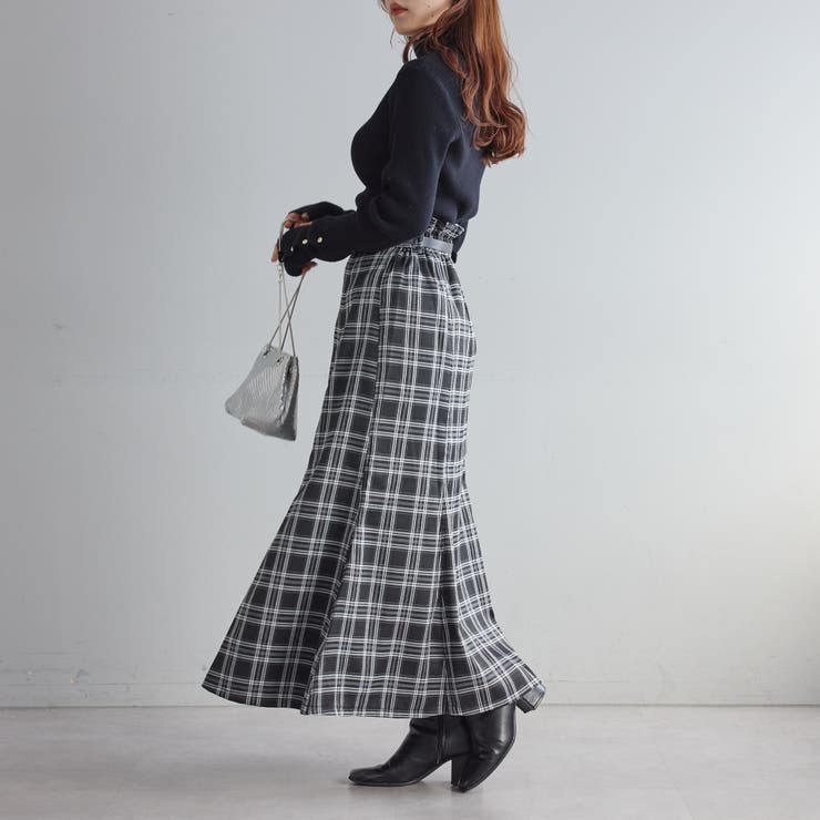 ベルト付マーメイドスカート[品番：NCLW0011814]｜NICE CLAUP / OLIVE