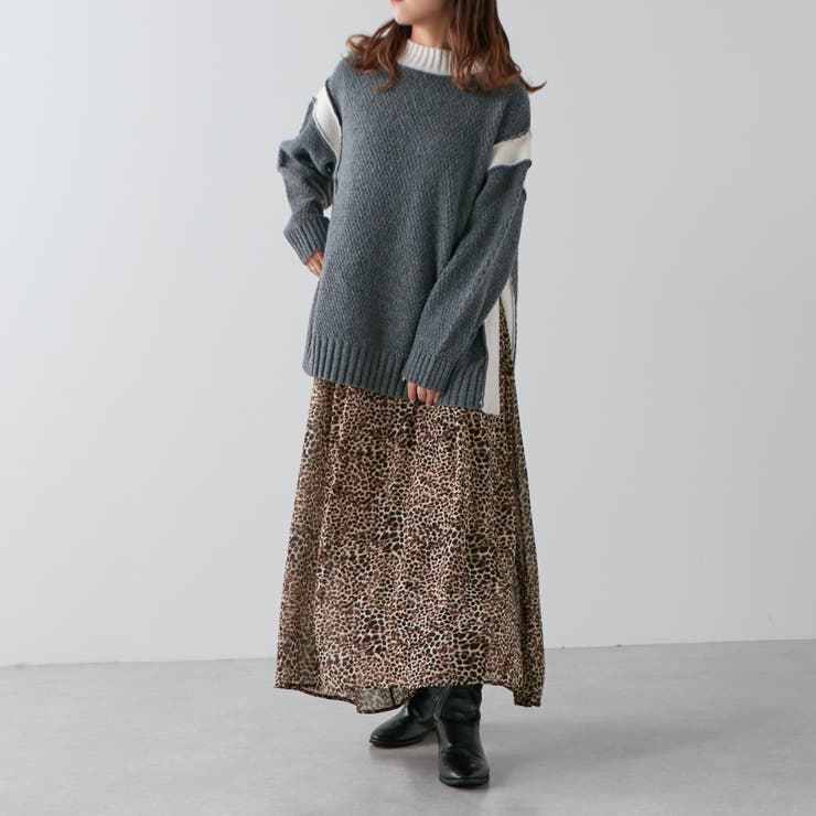 配色鹿の子ニット | NICE CLAUP / OLIVE des OLIVE　OUTLET | 詳細画像6 