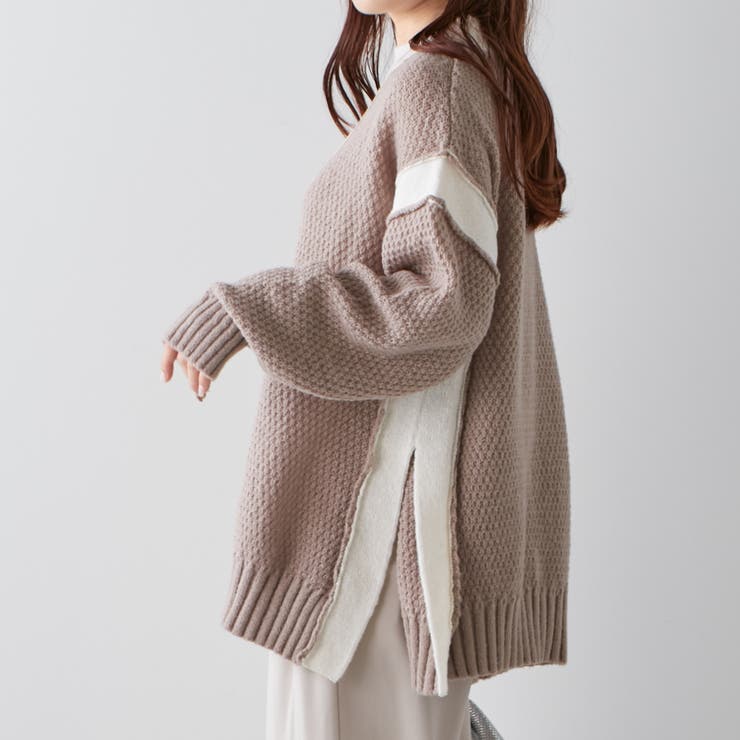 配色鹿の子ニット | NICE CLAUP / OLIVE des OLIVE　OUTLET | 詳細画像8 