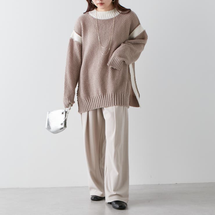 配色鹿の子ニット | NICE CLAUP / OLIVE des OLIVE　OUTLET | 詳細画像10 