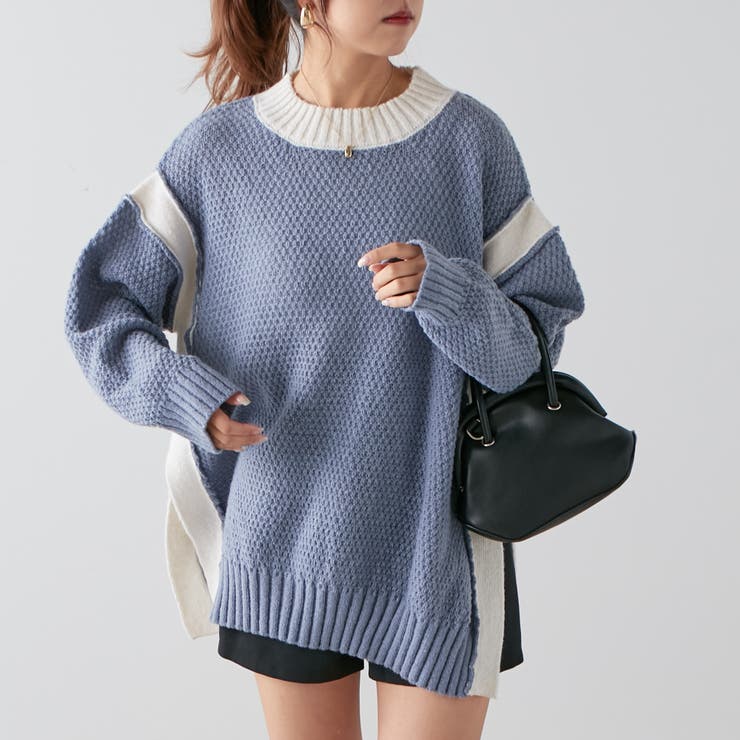 配色鹿の子ニット | NICE CLAUP / OLIVE des OLIVE　OUTLET | 詳細画像12 
