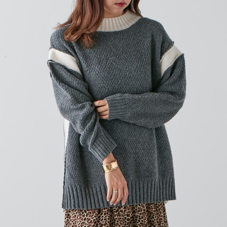配色鹿の子ニット | NICE CLAUP / OLIVE des OLIVE　OUTLET | 詳細画像26 
