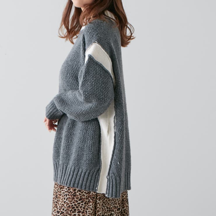 配色鹿の子ニット | NICE CLAUP / OLIVE des OLIVE　OUTLET | 詳細画像27 