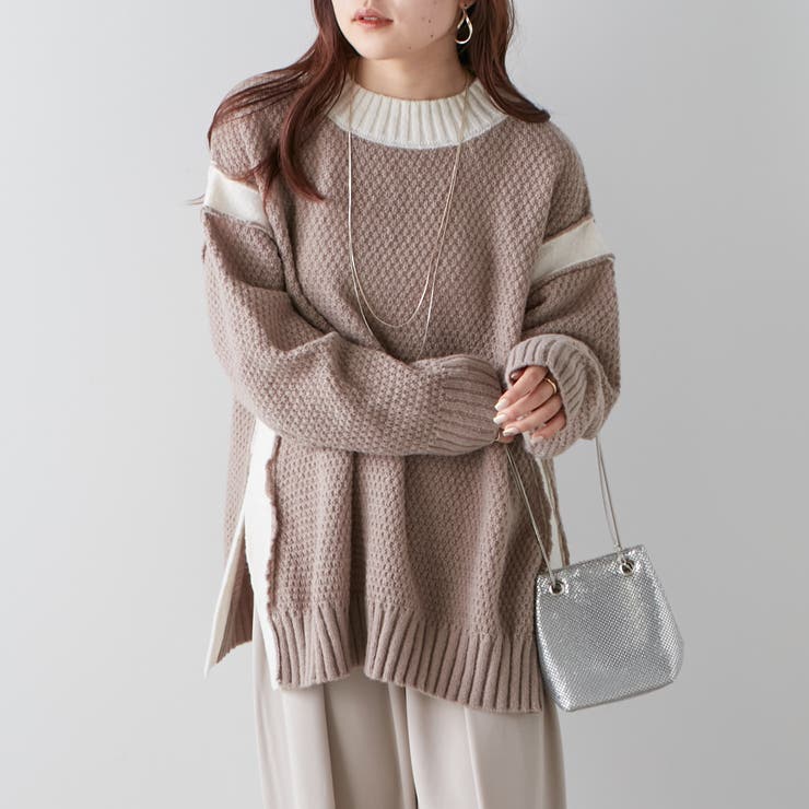 配色鹿の子ニット | NICE CLAUP / OLIVE des OLIVE　OUTLET | 詳細画像32 