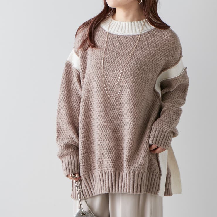 配色鹿の子ニット | NICE CLAUP / OLIVE des OLIVE　OUTLET | 詳細画像33 