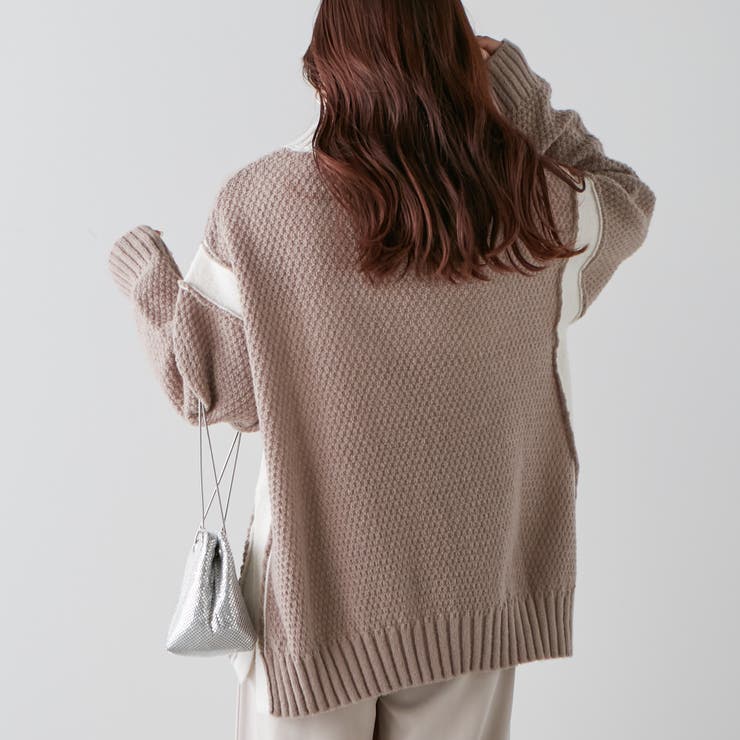 配色鹿の子ニット | NICE CLAUP / OLIVE des OLIVE　OUTLET | 詳細画像34 