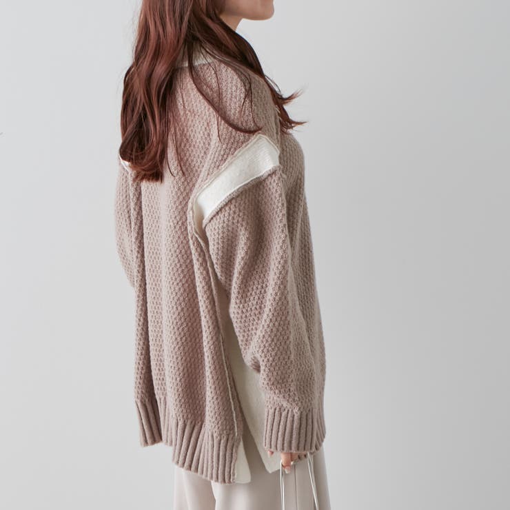配色鹿の子ニット | NICE CLAUP / OLIVE des OLIVE　OUTLET | 詳細画像35 