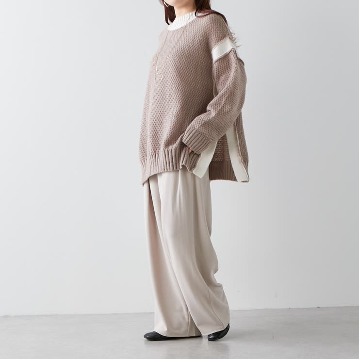 配色鹿の子ニット | NICE CLAUP / OLIVE des OLIVE　OUTLET | 詳細画像37 