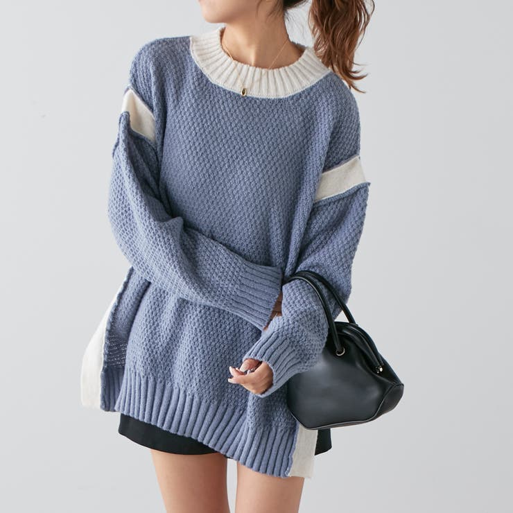 配色鹿の子ニット | NICE CLAUP / OLIVE des OLIVE　OUTLET | 詳細画像40 