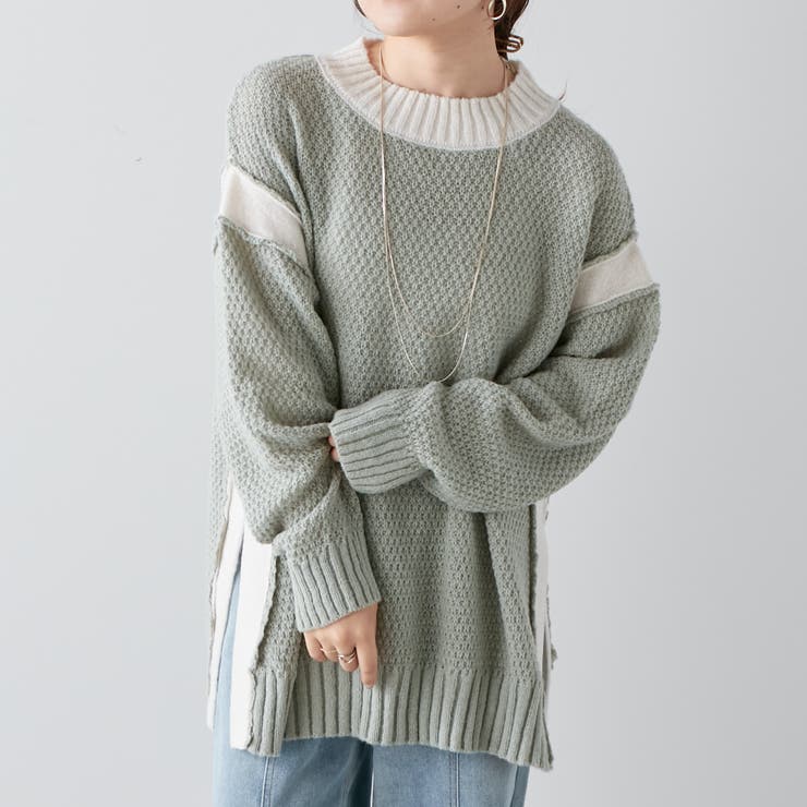 配色鹿の子ニット | NICE CLAUP / OLIVE des OLIVE　OUTLET | 詳細画像48 