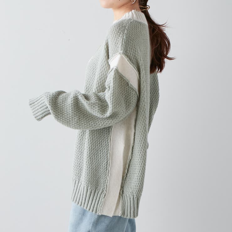 配色鹿の子ニット | NICE CLAUP / OLIVE des OLIVE　OUTLET | 詳細画像50 