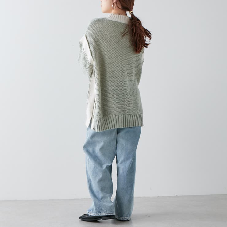 配色鹿の子ニット | NICE CLAUP / OLIVE des OLIVE　OUTLET | 詳細画像55 