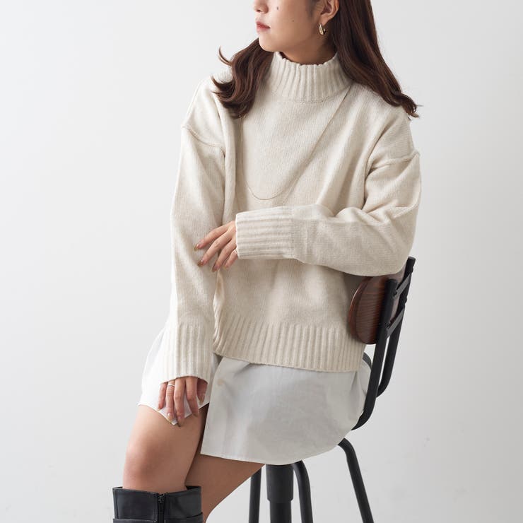 6色展開】【着心地抜群】フワフワカラーニット[品番：NCLW0010981