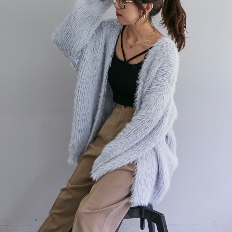 SHOP LIST限定価格】フワフワシャギーカーディガン[品番：NCLW0011292