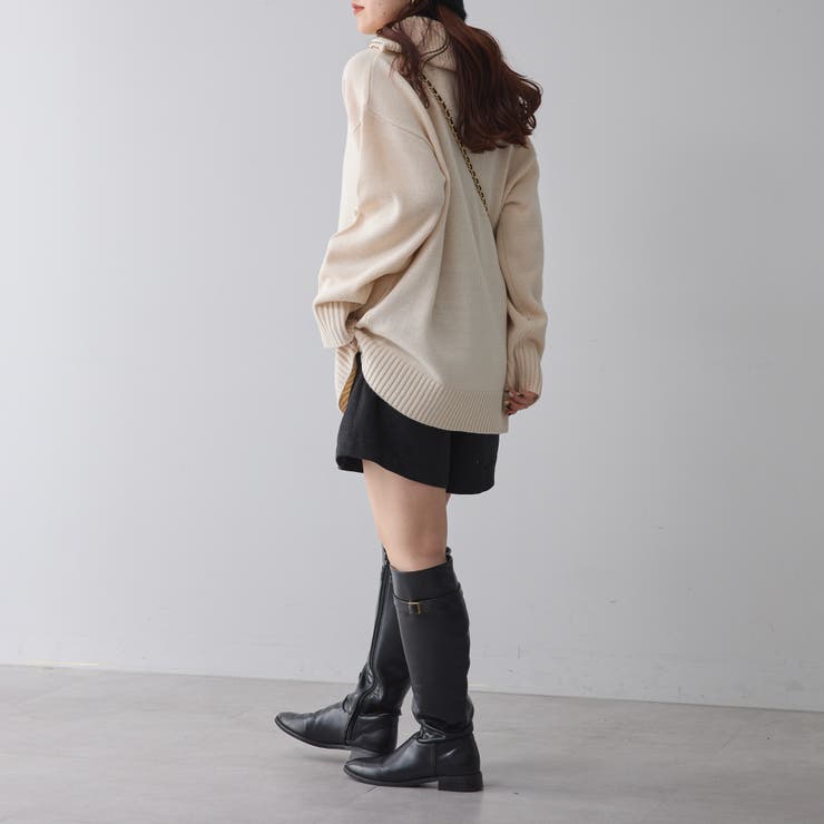 ハーフZIPニット[品番：NCLW0012096]｜NICE CLAUP / OLIVE des