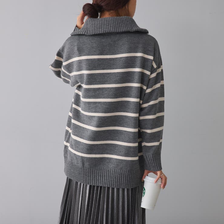 ハーフZIPニット[品番：NCLW0012096]｜NICE CLAUP / OLIVE des