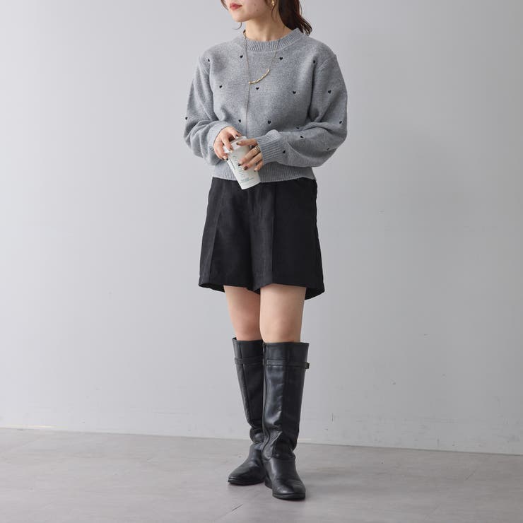 ハート刺繍ニット[品番：NCLW0012117]｜NICE CLAUP / OLIVE des OLIVE