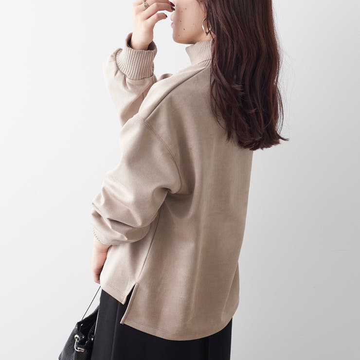 スエードポンチリブプルオーバー | NICE CLAUP / OLIVE des OLIVE　OUTLET | 詳細画像6 