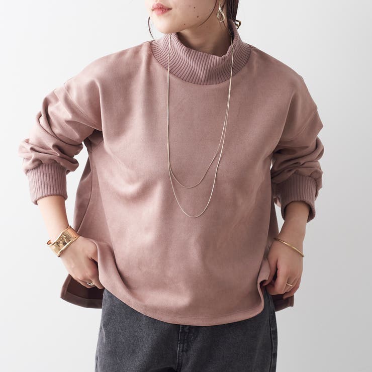 スエードポンチリブプルオーバー | NICE CLAUP / OLIVE des OLIVE　OUTLET | 詳細画像9 