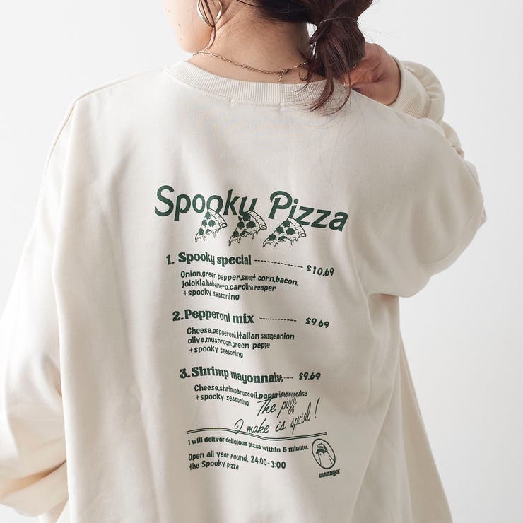 PIZZAおばけスウェット[品番：NCLW0011484]｜NICE CLAUP OUTLET（ナイ