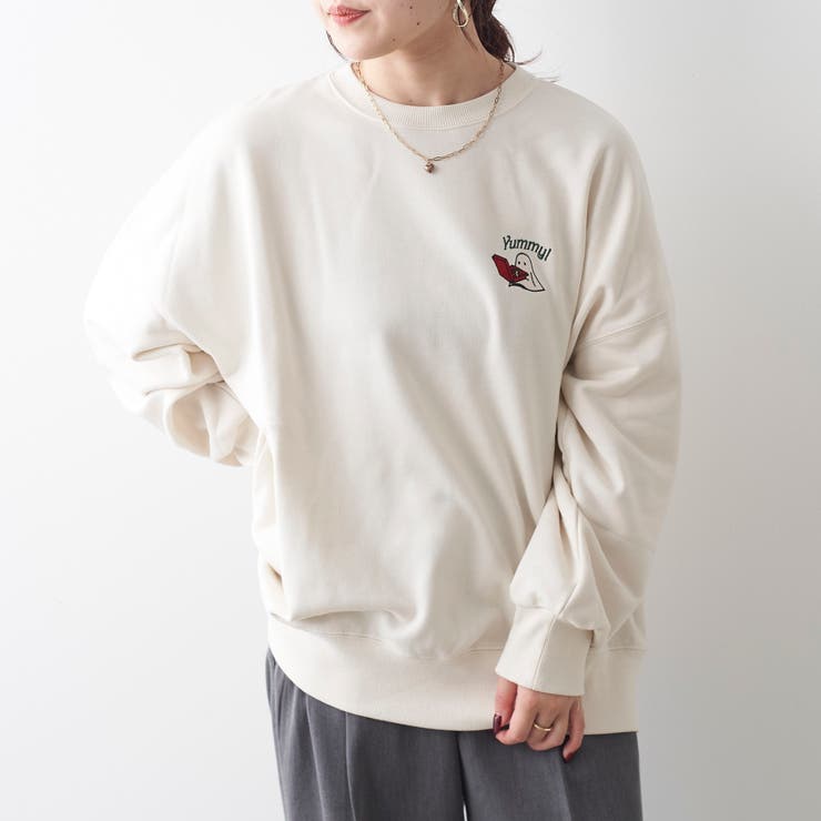 PIZZAおばけスウェット[品番：NCLW0011484]｜NICE CLAUP / OLIVE des