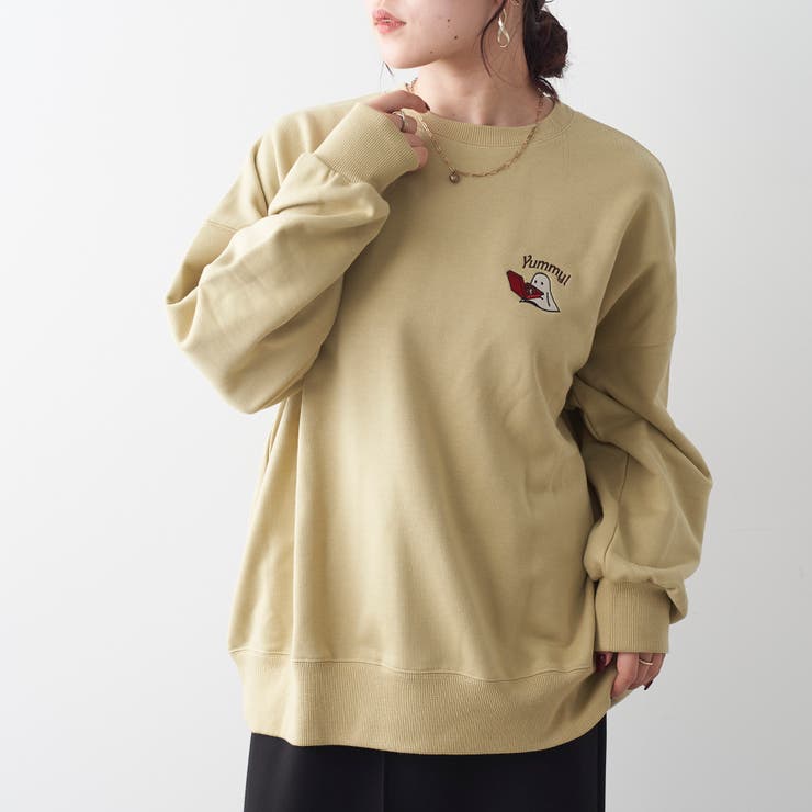PIZZAおばけスウェット[品番：NCLW0011484]｜NICE CLAUP / OLIVE des