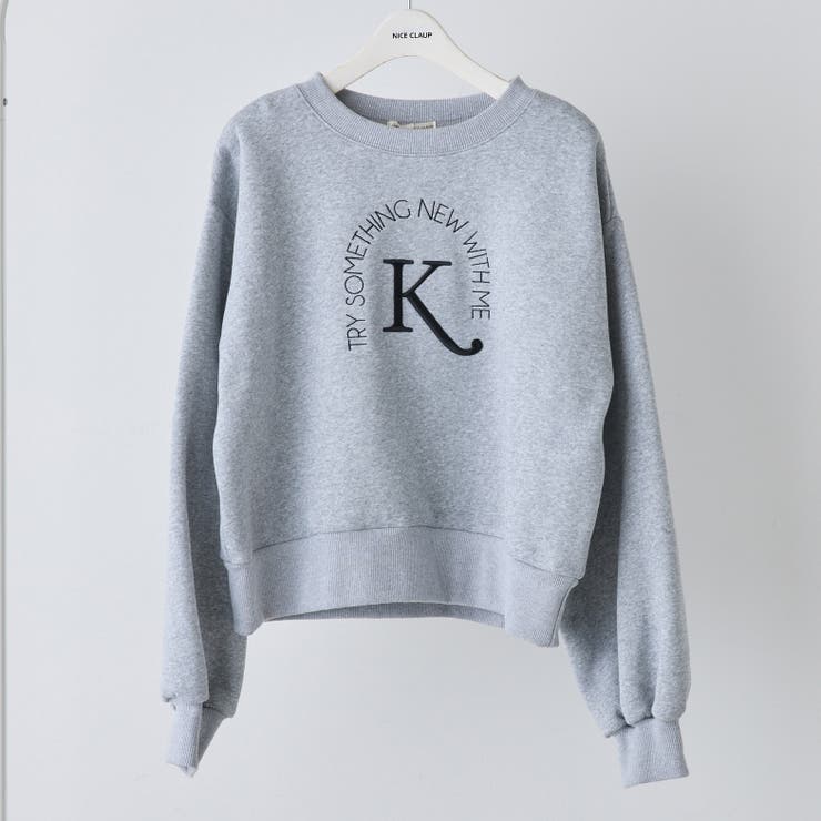 ティーカップ ロゴ刺繍 裏毛トレーナー main image 0