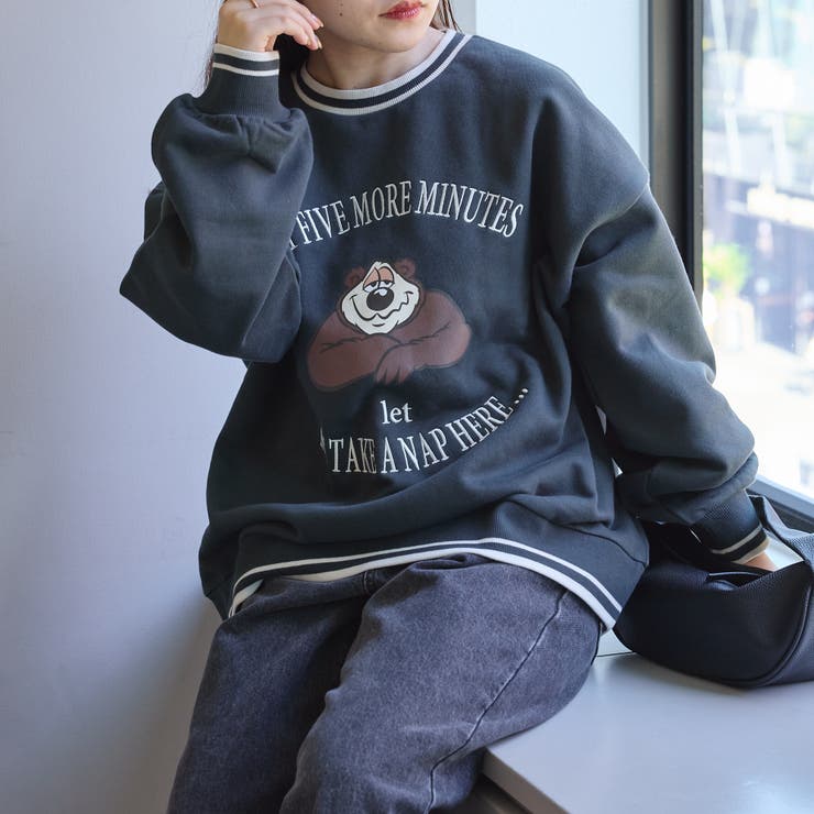 眠たいクマトレーナー | NICE CLAUP / OLIVE des OLIVE　OUTLET | 詳細画像4 