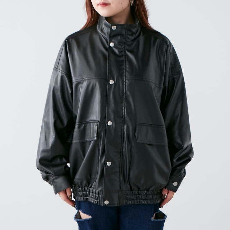 KON'sセレクト】フェイクレザーブルゾン[品番：NCLW0011159]｜NICE