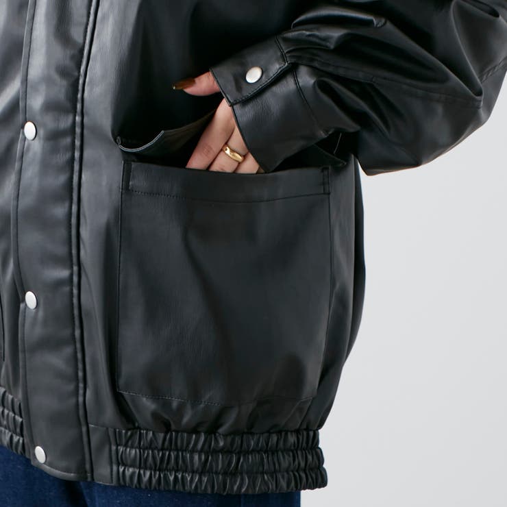 KON'sセレクト】フェイクレザーブルゾン[品番：NCLW0011159]｜NICE