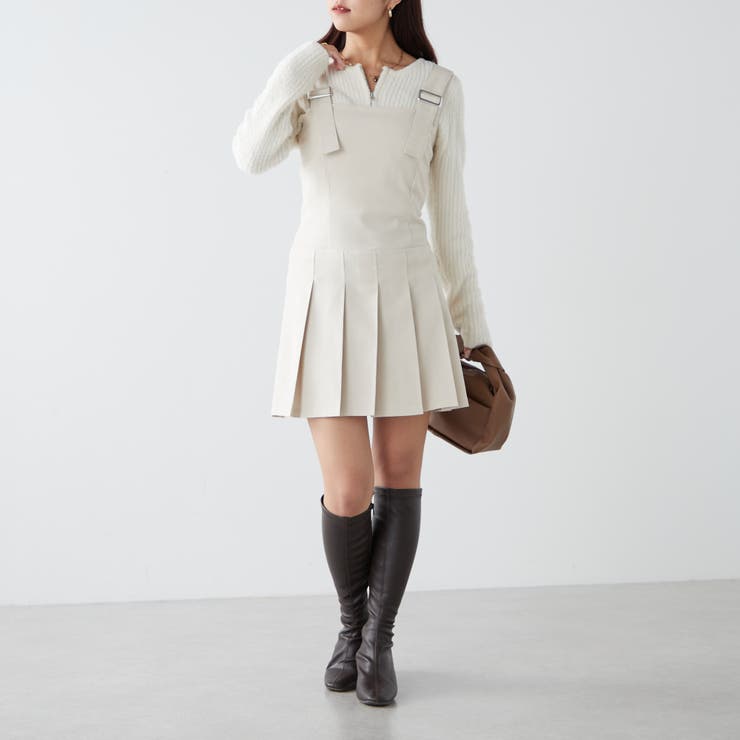 プリーツミニジャンスカ[品番：NCLW0012118]｜NICE CLAUP / OLIVE des