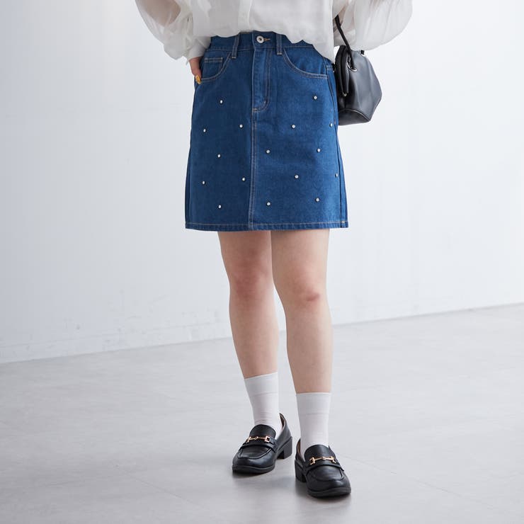 パール/ビジュー付ミニスカート | NICE CLAUP / OLIVE des OLIVE　OUTLET | 詳細画像11 