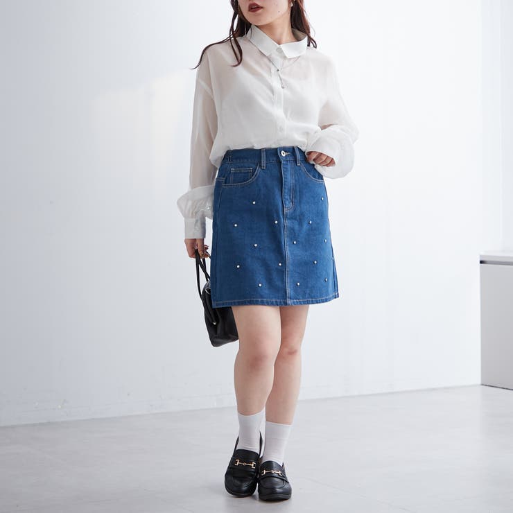 パール/ビジュー付ミニスカート | NICE CLAUP / OLIVE des OLIVE　OUTLET | 詳細画像16 
