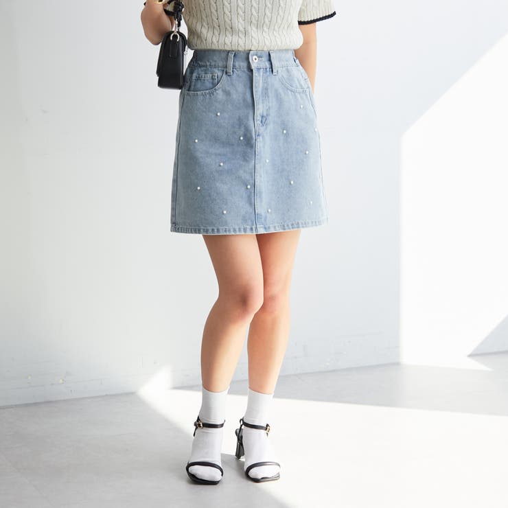 パール/ビジュー付ミニスカート | NICE CLAUP / OLIVE des OLIVE　OUTLET | 詳細画像19 