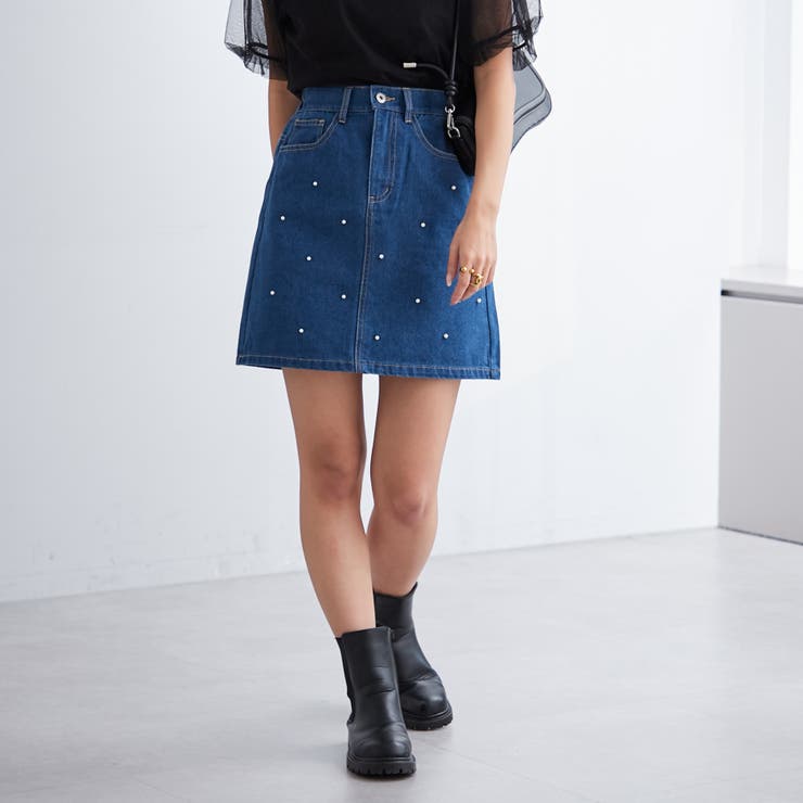 パール/ビジュー付ミニスカート | NICE CLAUP / OLIVE des OLIVE　OUTLET | 詳細画像27 